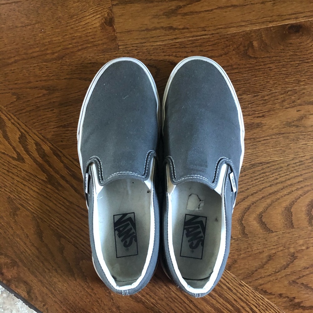Grey slip-on vans